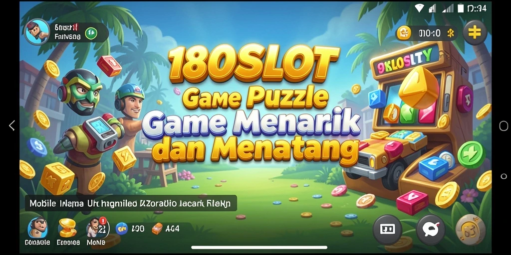 Screenshot utama 180SLOT menampilkan gameplay Puzzle yang menantang.