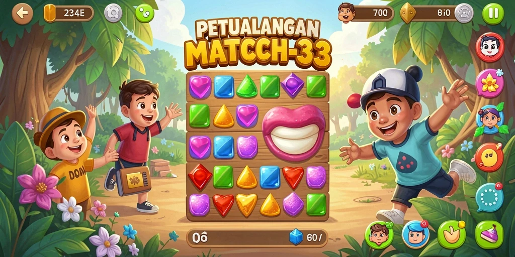 Tampilan menarik dari gameplay <strong>234E</strong> yang penuh warna.