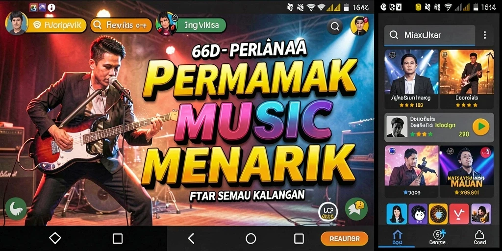 Tampilan gameplay 66D yang menarik dan dinamis saat bermain musik.