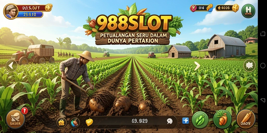 Menampilkan gameplay seru dalam bertani dan mengelola lahan pertanian.