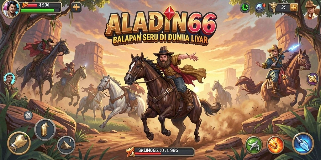 Screenshot gameplay ALADIN66 yang penuh aksi balapan.