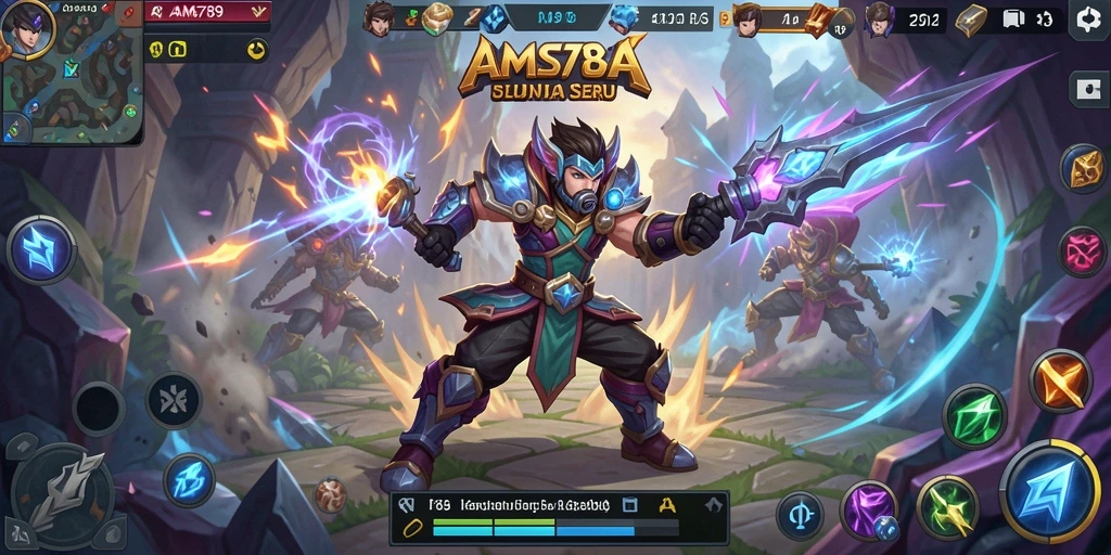Gameplay dinamis dalam AMS789 dengan pertempuran strategi.