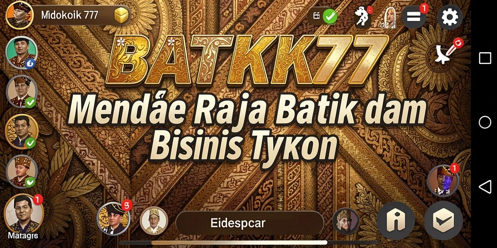 Tangkapan layar menunjukkan gameplay BATIK77 dengan desain batik yang menawan.