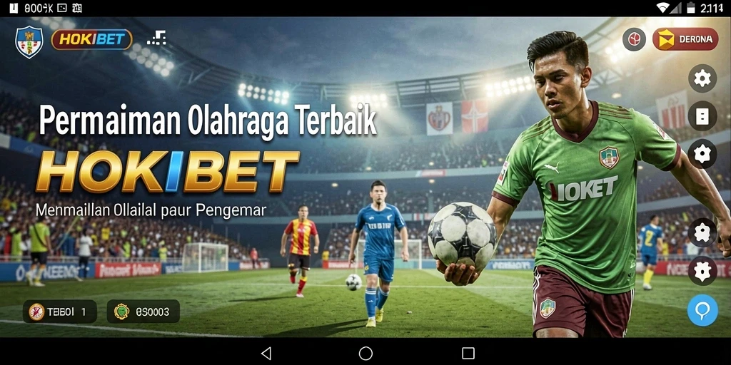 Tampilan aksi gameplay olahraga seru di HOKIBET.