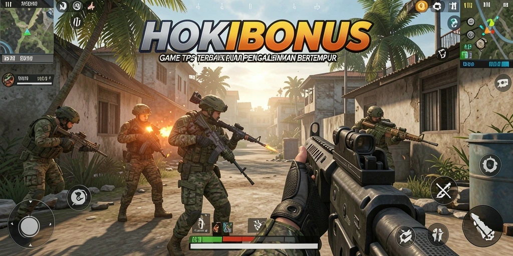 Screenshot gameplay HOKIBONUS yang menunjukkan aksi bertempur seru.
