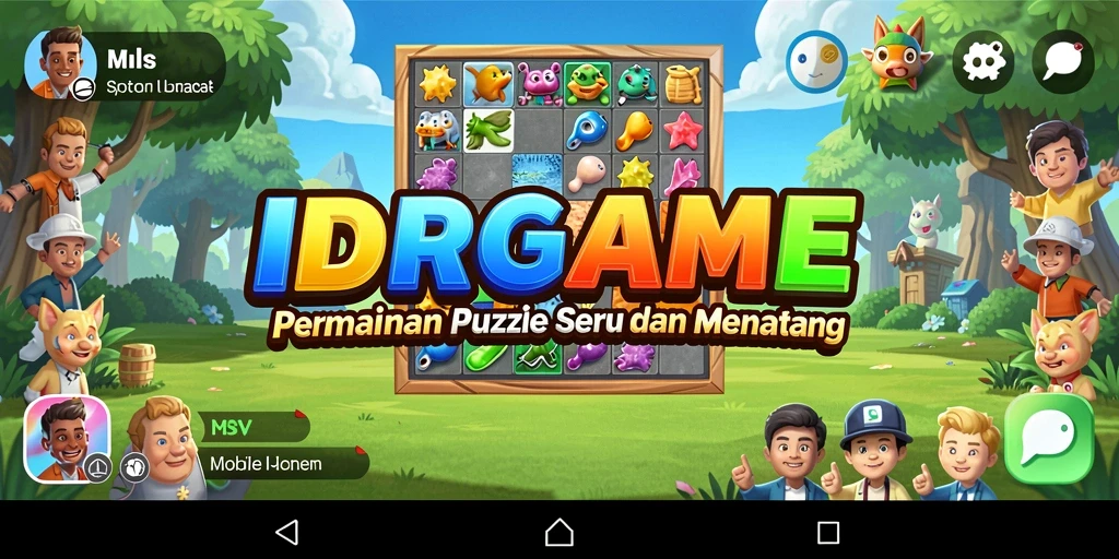 Tampilan gameplay seru IDRGAME dengan berbagai teka-teki.