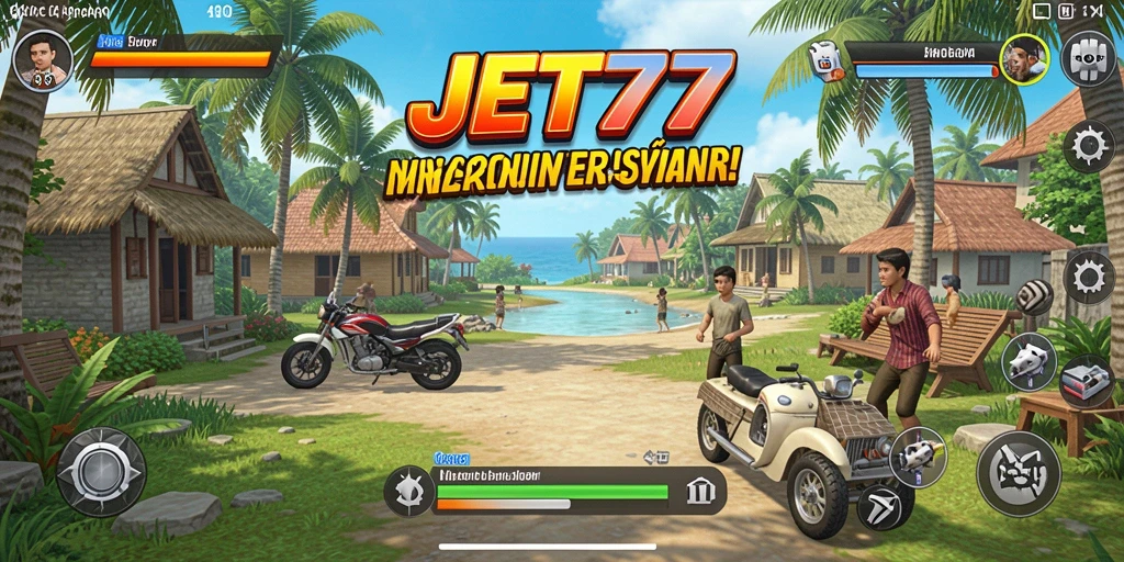 Tampilan gameplay seru dan penuh warna di JET77.