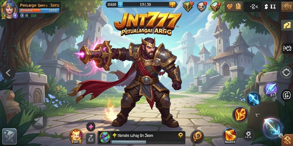 Screenshot utama JNT777 menampilkan aksi pertempuran seru dalam gameplay ARPG.