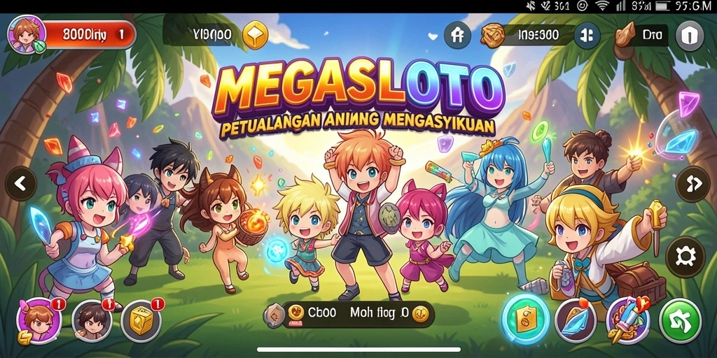 Tampilan gameplay seru dan karakter menawan di MEGASLOTO.