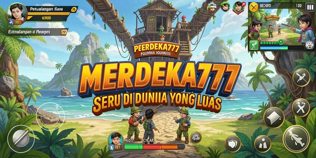 Tampilan gameplay MERDEKA777 yang menampilkan petualangan mendebarkan.