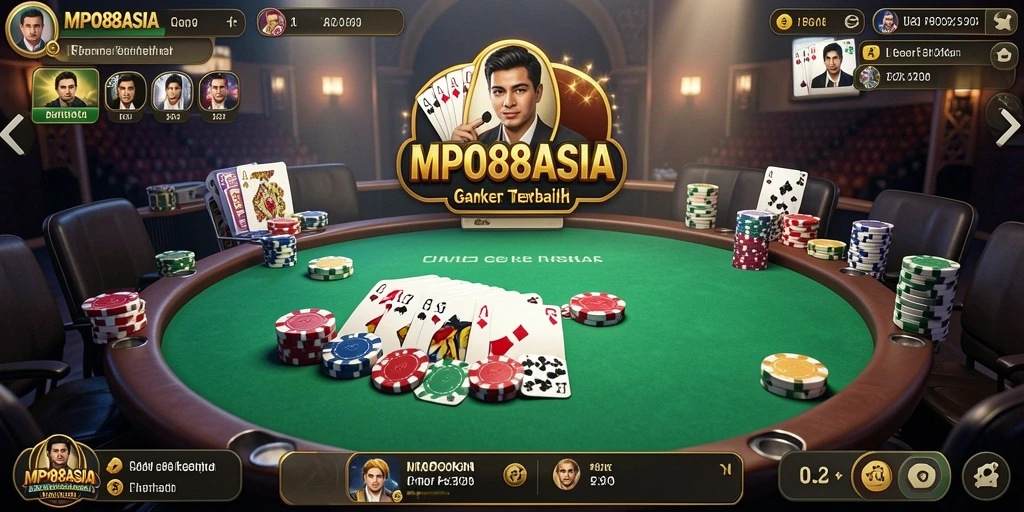 Screenshot MPO88ASIA menampilkan momen seru dalam permainan Poker.
