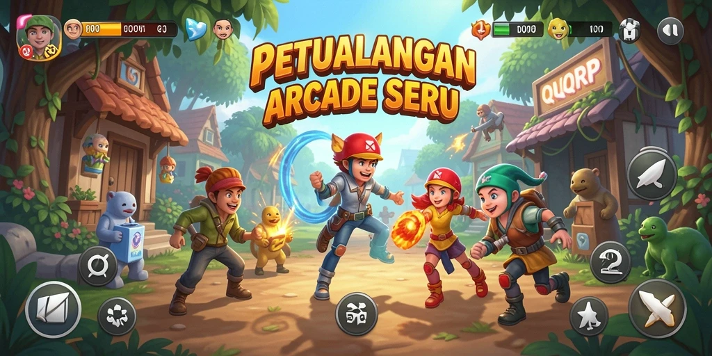 Tangkapan layar dari gameplay QQRP yang mendebarkan dan penuh warna.