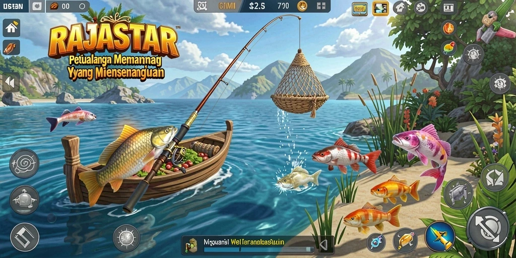 Gameplay Fishing yang mendebarkan di RAJASTAR