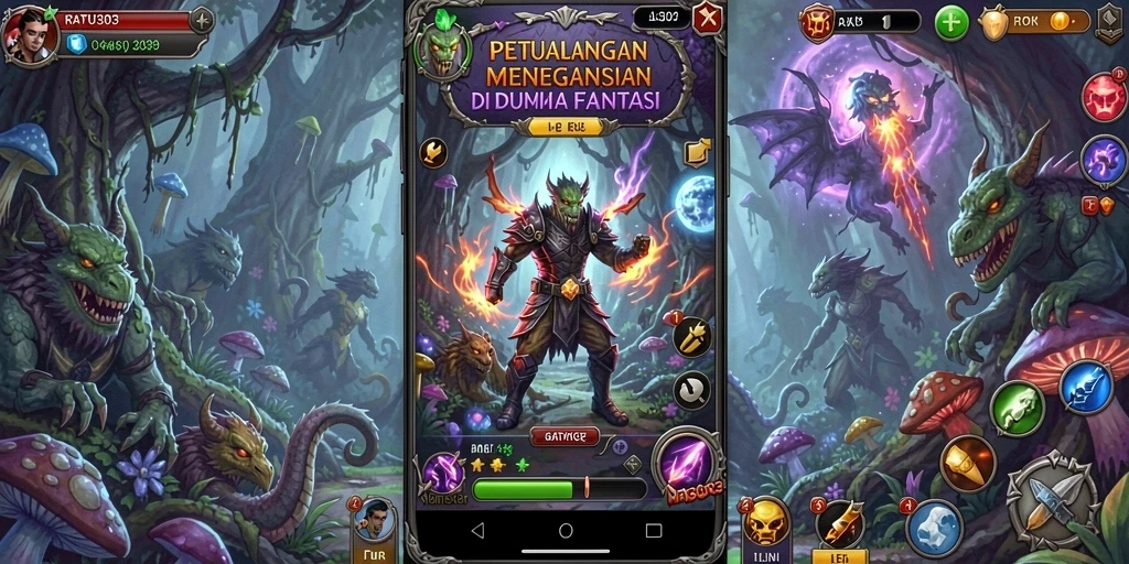 Screenshot gameplay RATU303 yang menampilkan aksi petualangan mendebarkan.