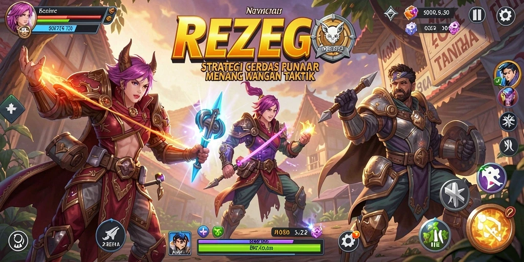 Tampilan gameplay strategis yang memukau dalam REZEGO.