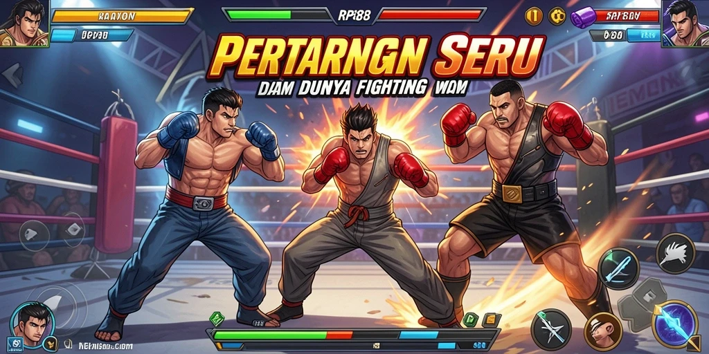 Tampilan menarik dari gameplay RP888 yang penuh aksi Fighting.