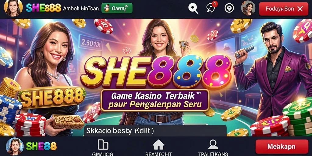 Screenshot utama dari gameplay kasino SHE888 yang menarik.