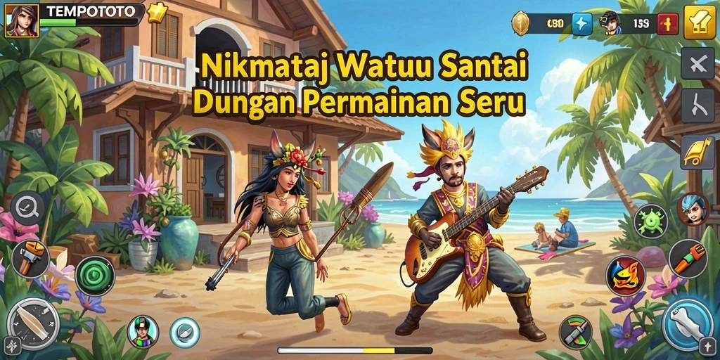 Screenshot gameplay TEMPOTOTO yang seru dan menghibur.