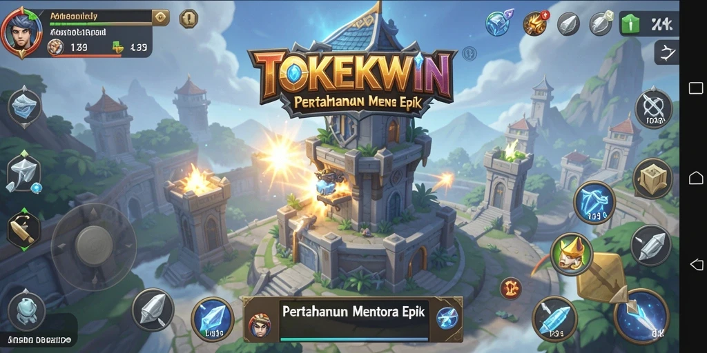 Tampilan menakjubkan dari gameplay Tower Defense yang mendebarkan.