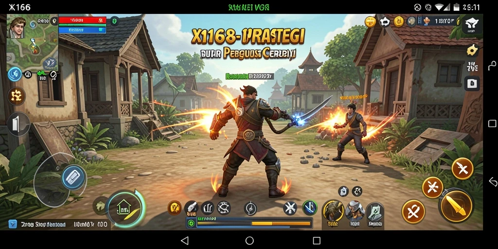 Tampilan gameplay strategi yang intens dan mengasyikkan di X168.