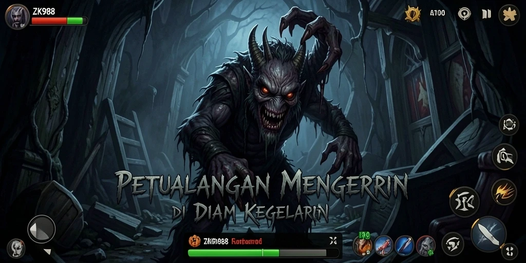 Tampilan gameplay menakutkan di dunia kegelapan ZK988.